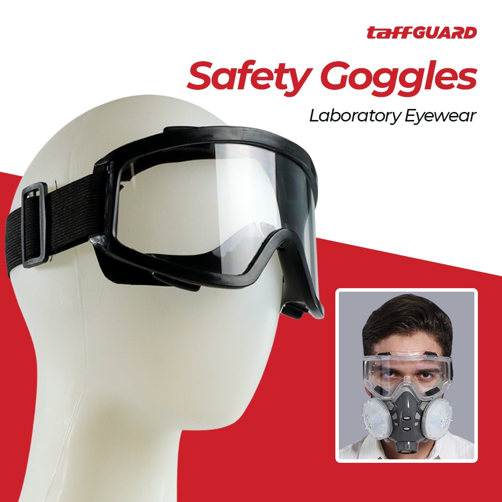 Masker Gas Respirator Kerja Pabrik Cat Lab Half Face with Activated Carbon Filter