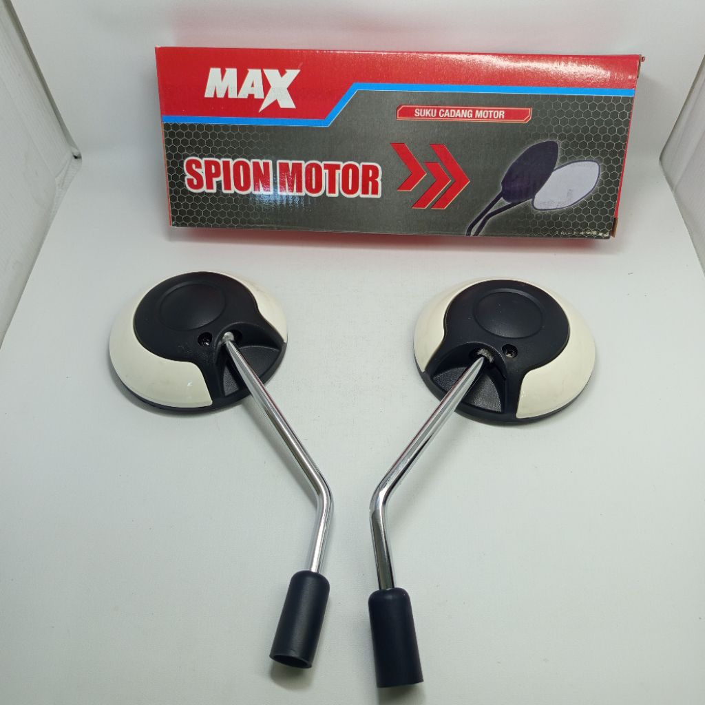 KACA SPION MODEL SCOOPY TANGKAI KIRI KANAN STANDAR MOTOR SCOOPY PUTIH (1SET) ORIGINAL STANDARD HOT 5