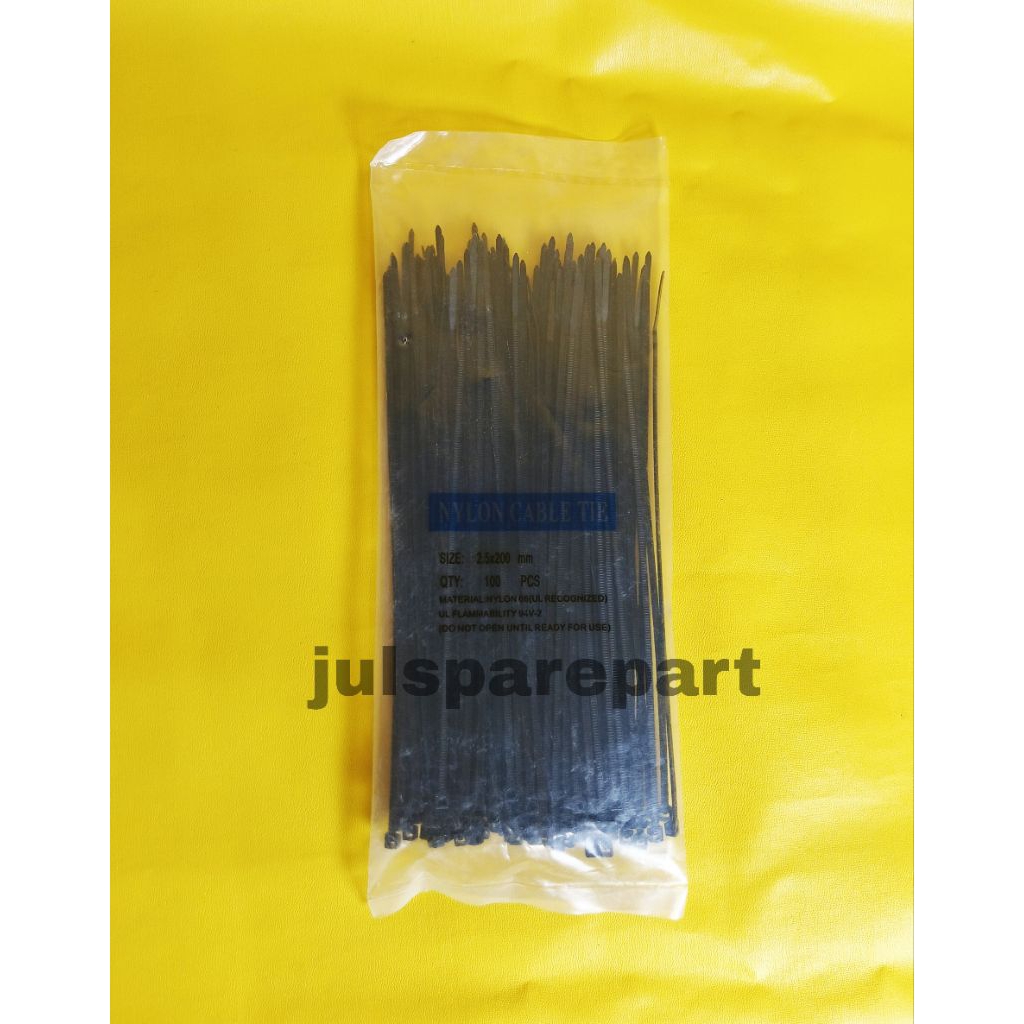 

KABEL TIES 2,5 × 200 MM ISI 100 PC CABLE TIES PERAPIH 2,5×200MM