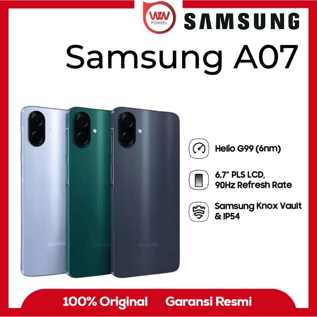 Hp Samsung A07 Ram 8GB Internal 256GB Garansi Resmi