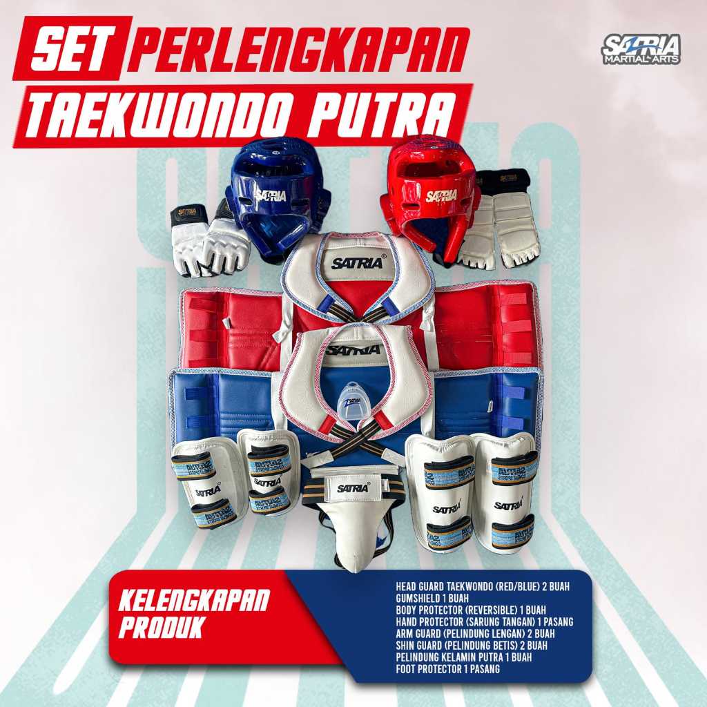 SET PERLENGKAPAN TAEKWONDO PUTRA