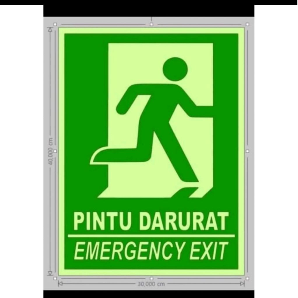 

SIGN STIKER PINTU DARURAT /EMERGENCY EXIT ( GLOW IN THE DARK )K3 SAFETY