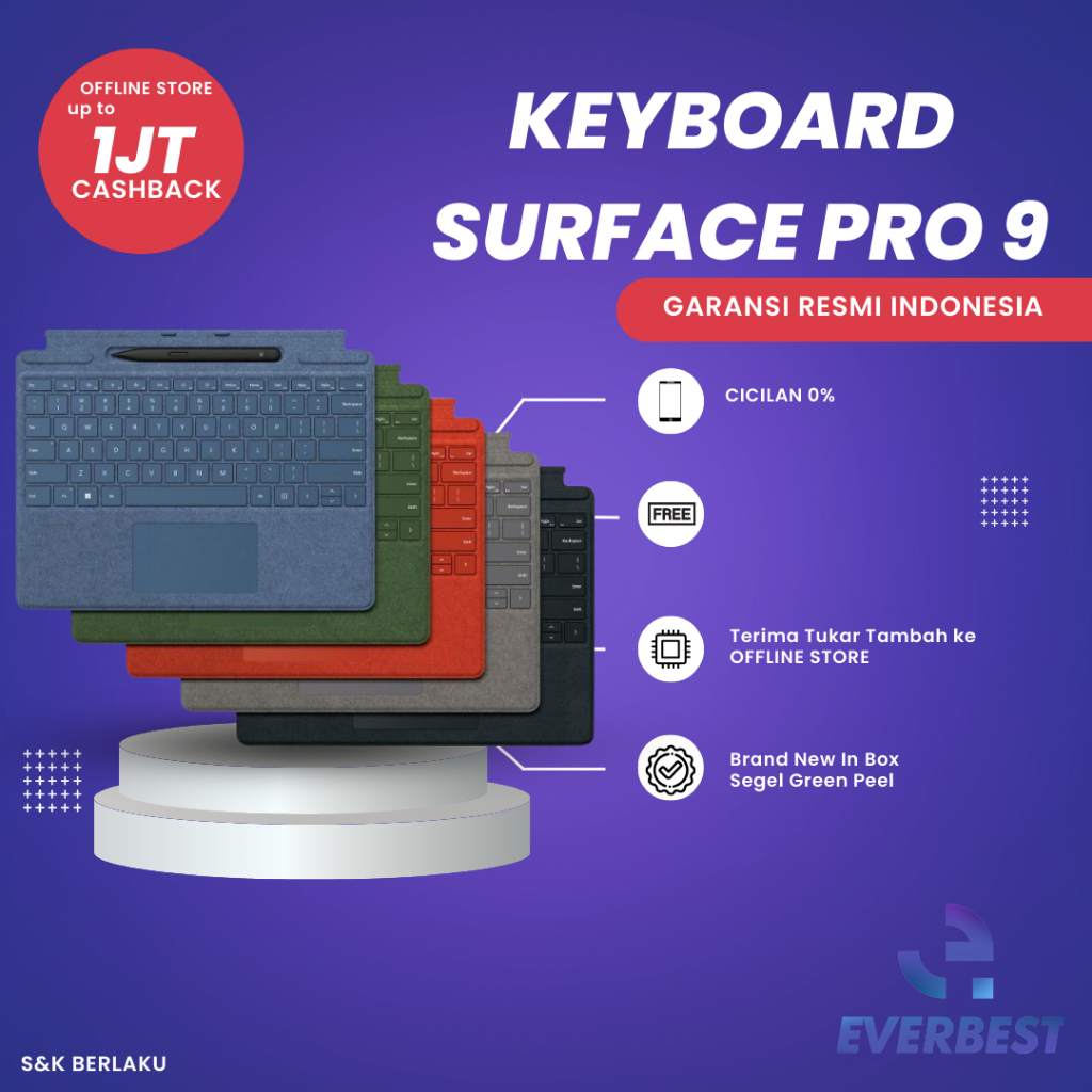 KEYBOARD MICROSOFT SURFACE PRO 8/9 + PEN