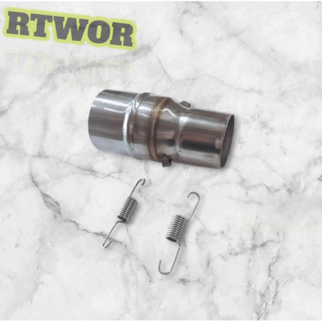 slip on sambungan knalpot inlet 38 masuk ke inlet 50 mm,50mm-38mm,35mm-50mm bahan full stainless