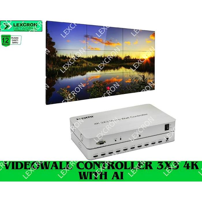 Video Wall Controller 3x3 - 4K HDMI DVI VGA