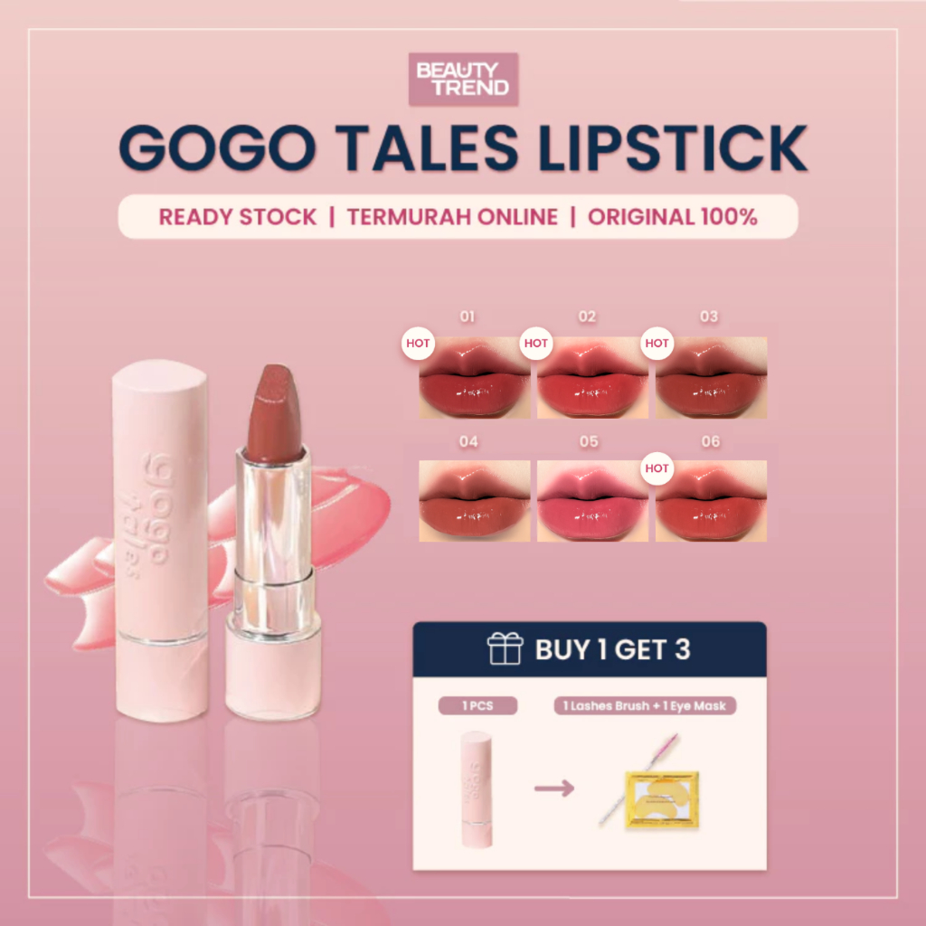 [READY ORI] Gogo Tales Lipstick Gogo Tales Lipgloss Gogo Tales Lip Mud Gogo Tales Lip Pod GT645