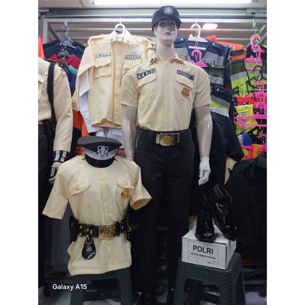 Seragam satpam harian PDH KREM/PDH KREM SATPAM