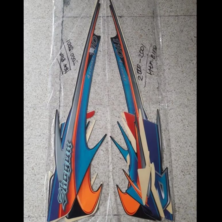 striping list stiker shogun 110 shogun kebo tahun 1999 2000 ready stok shogun lama