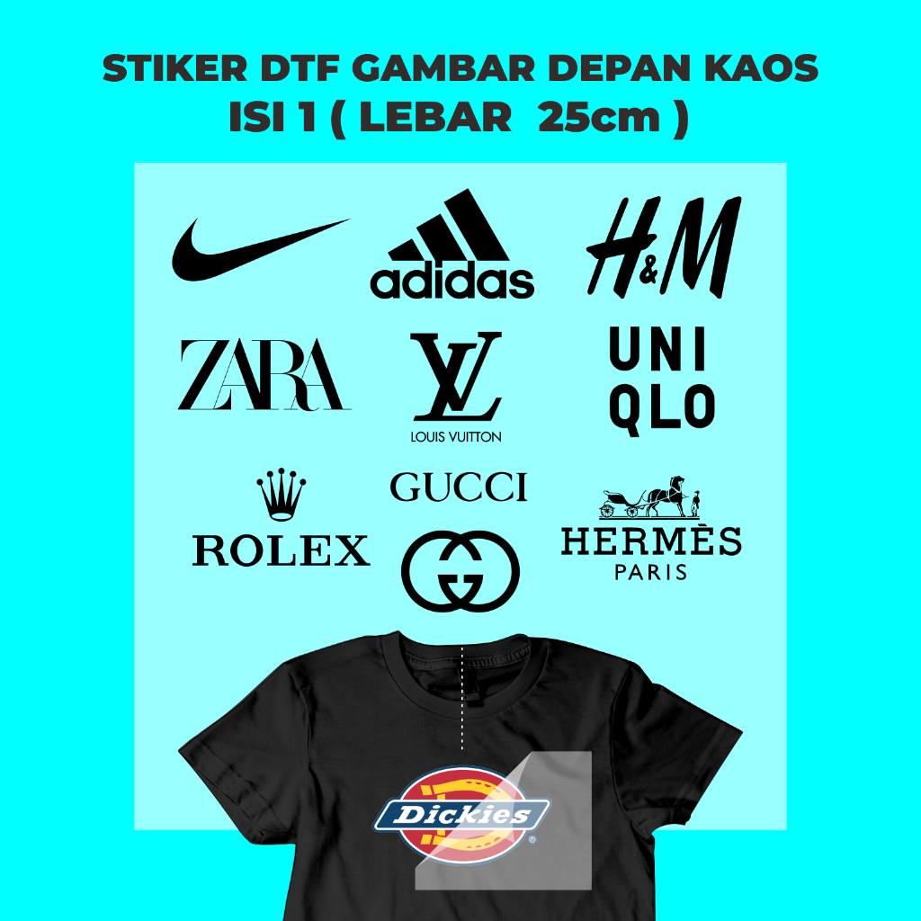 

Stiker Kain Kaos Baju Tahan Lama - Stiker Setrika Custom logo branded
