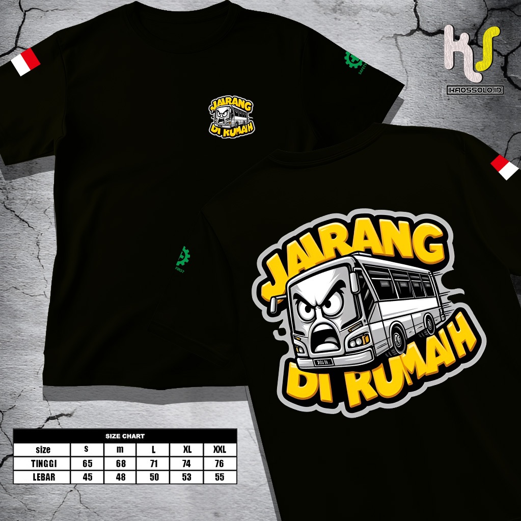 KAOSSOLO.ID- KAOS BUS JARANG DIRUMAH - KAOS RACING PRIA DAN WANITA TERBARU DAN TERLARIS