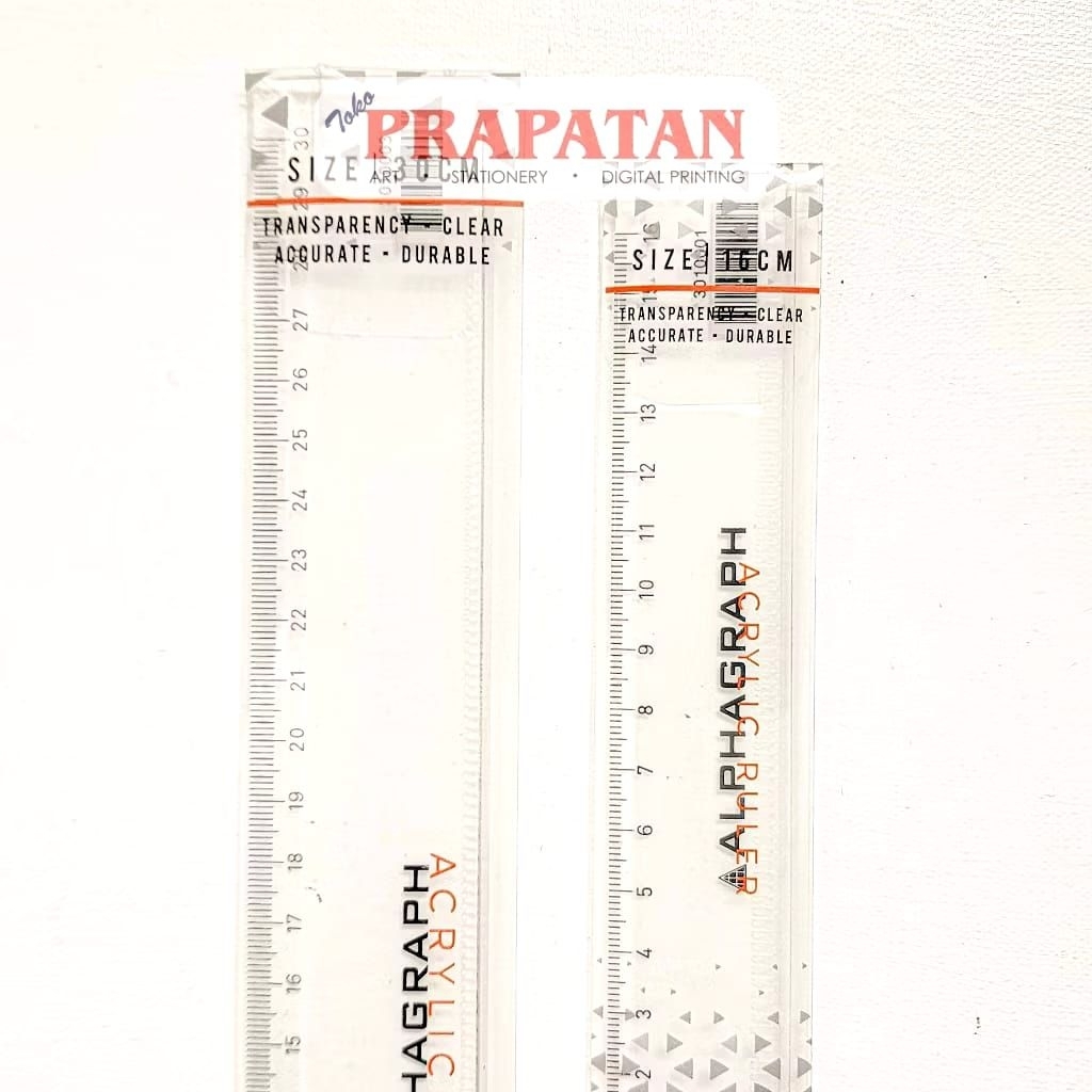 

ALPHAGRAPH TRANSPARENT ACRYLIC TECHNICAL RULER 16 30 CM GARISAN PENGGARIS TEKNIK AKRILIK TEBAL TRANSPARAN