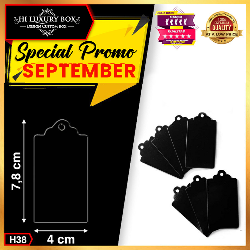 

Hangtag baju | label baju | hangtag murah | duplex 4x7.8 hangtag hitam polos H38