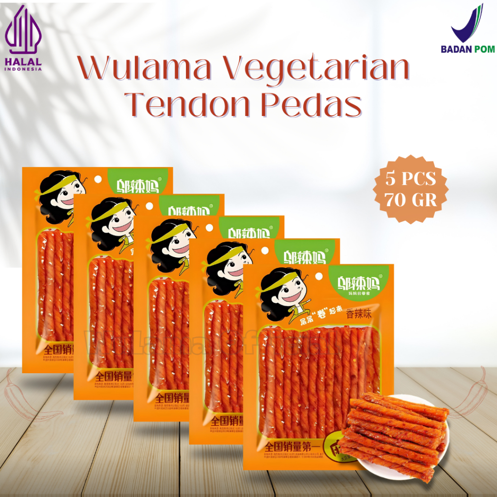 

[5PCS] Wulama - Paket Hemat Snack Cemilan Vegetarian Kulit Tahu Spicy Sate Beef Steak