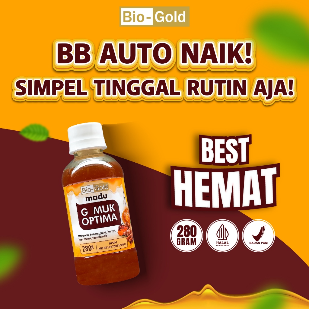 

Madu Gemuk Optima Badan Penggemuk Badan Alami Penambah Nafsu Makan, Berat Badan, BPOM