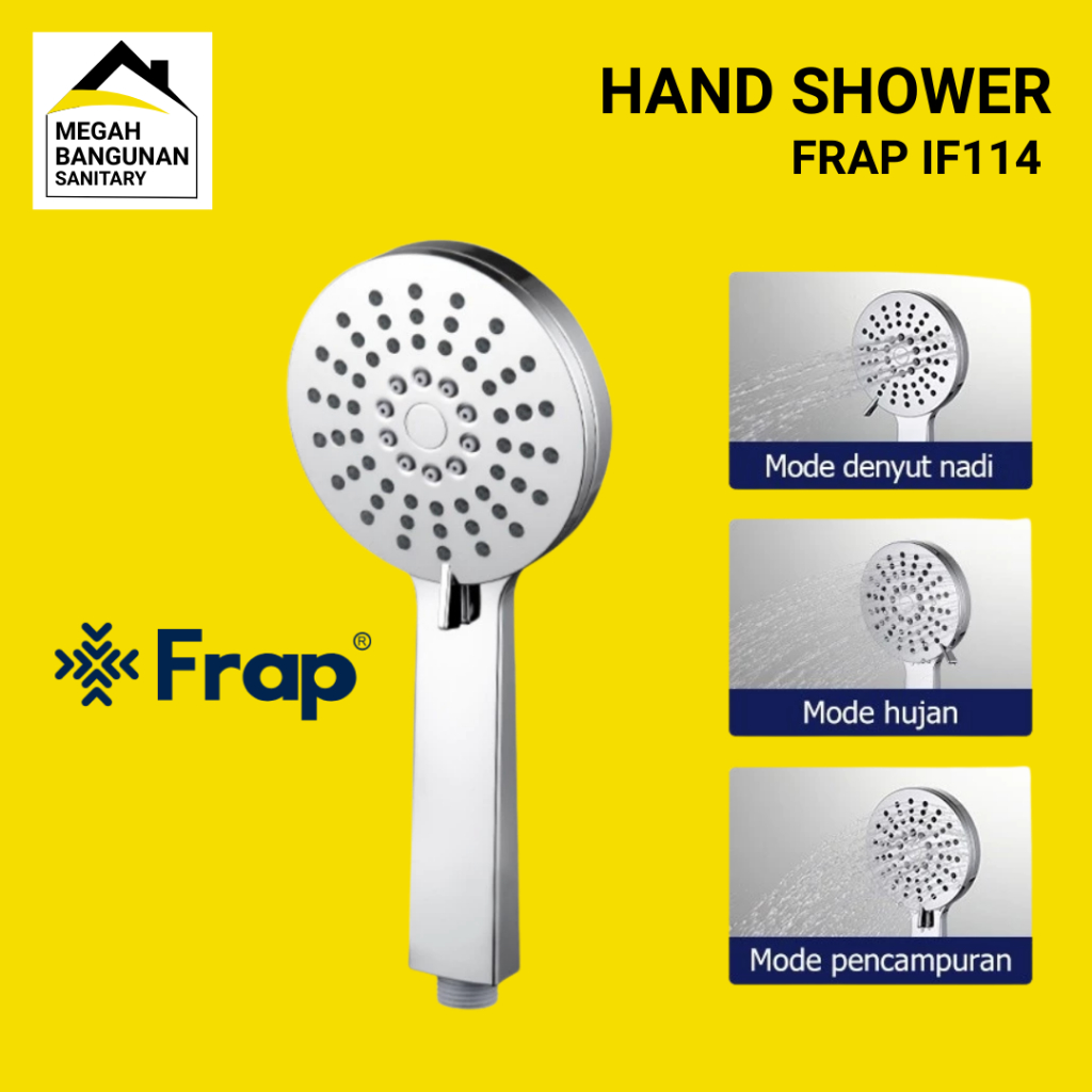 Hand Shower FRAP IF114 Kepala Only 3 Mode Shower Mandi