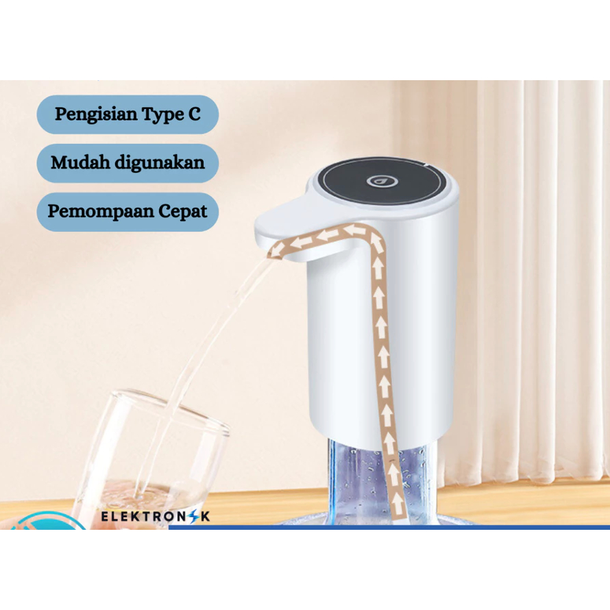 [NEW TIPE] Pompa air galon elektrik - Pompa Galon Dispenser Air Minum Charge Usb Type C