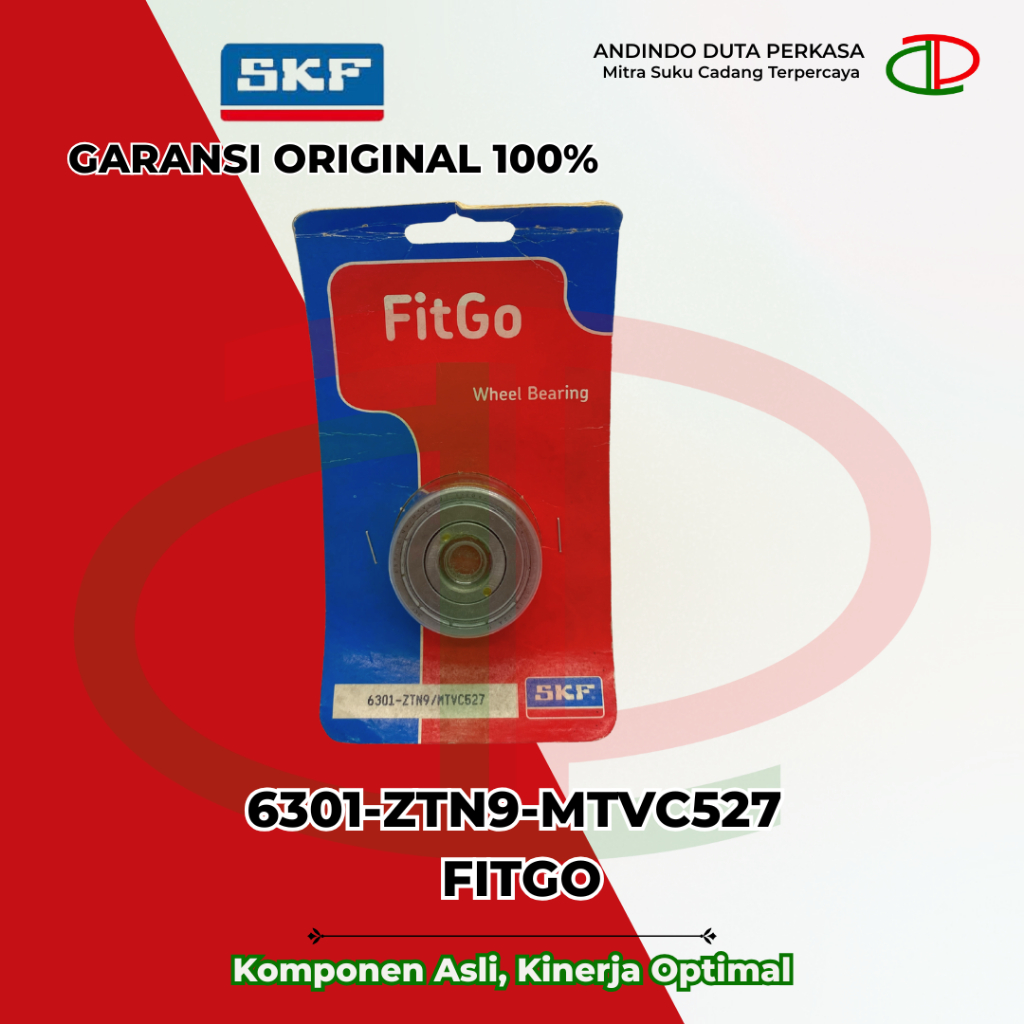 Bearing Laher Roda Motor 6301 ZTN9/MTVC527 FITGO SKF ASLI ORIGINAL