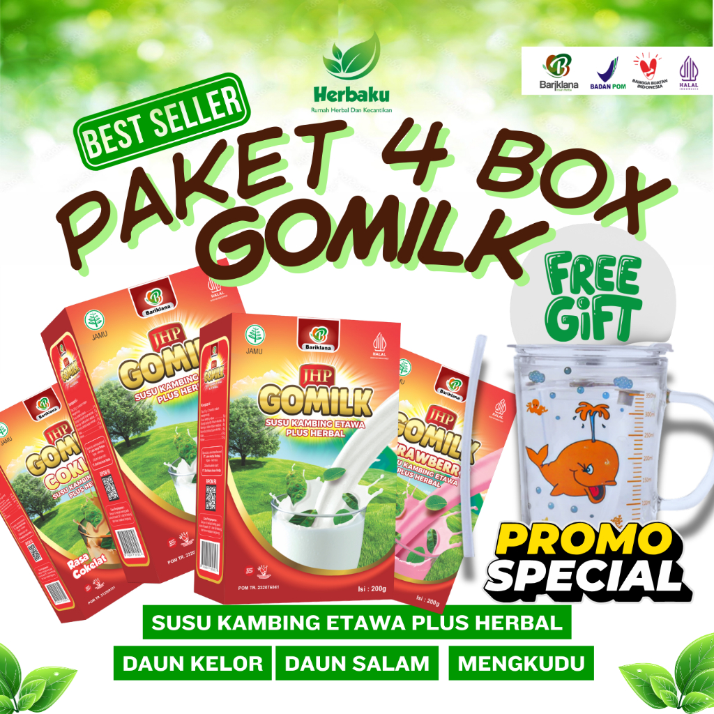 

SUSU KAMBING ETAWA GOMILK 4 BOX UNTUK KESEHATAN STAMINA MENAMBAH NAFSU MAKAN DAN BERAT BADAN ANAK