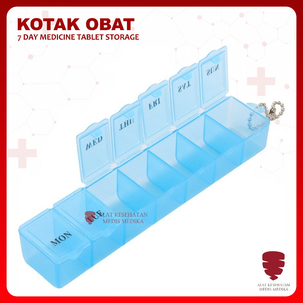 Tempat Obat Plastik Kotak Wadah Pil Pill Case Box Vitamin