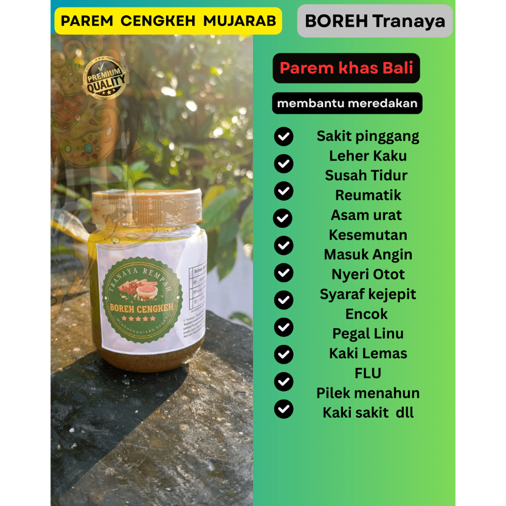 Boreh cengkeh Rempah Asli Bali Parem Pegal Linu hangatkan badan