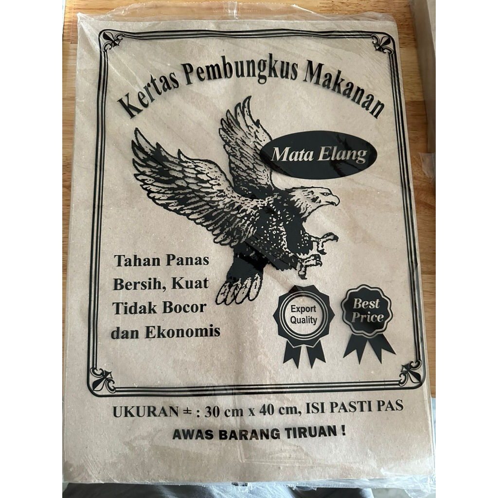 

Kertas bungkus makanan/nasi 1 kg