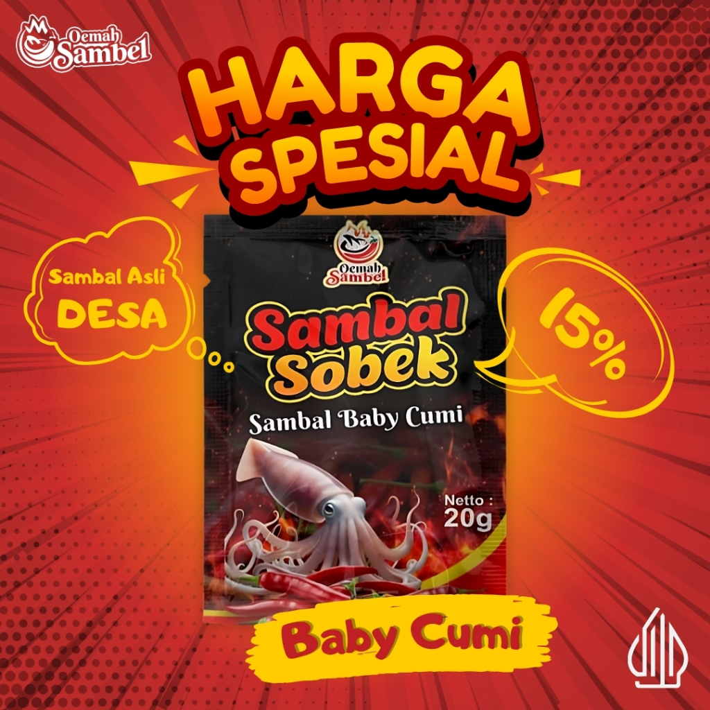 

Sambal Sachet Baby Cumi Kemasan Praktis (20gr) - Oemah Sambel
