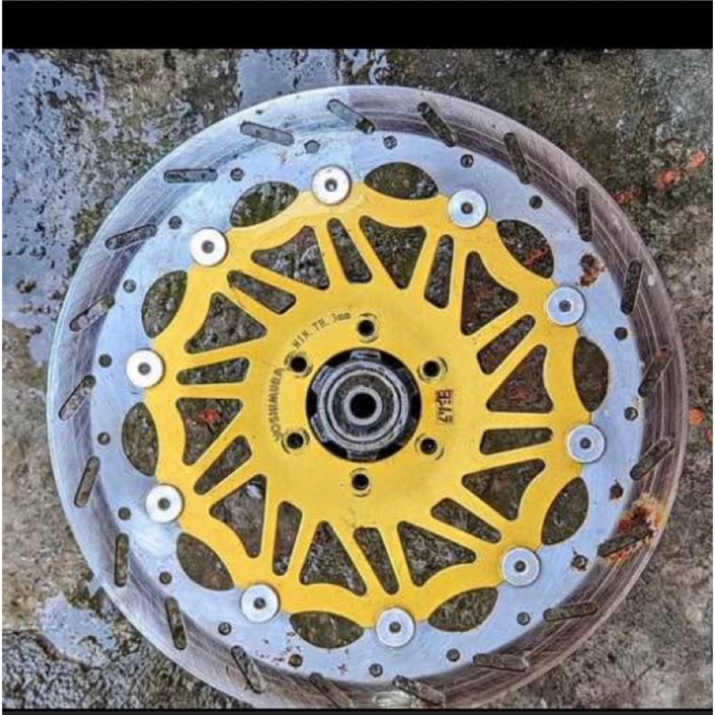 Piringan 320mm tiger revo yoshimura set braket psm / Piringan Yoshimura 320mm tiger revo set braket 