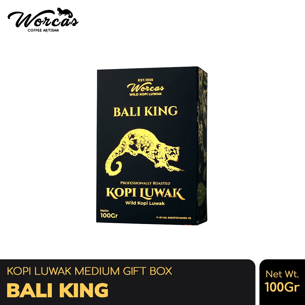 

WORCAS Kopi Luwak Liar Bali King 100gr - Medium Gift Box