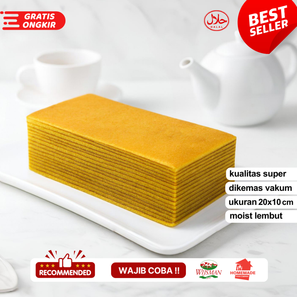 

LAPIS LEGIT POLOS SUPER WIJSMAN 20x10 cm kue food cemilan enak