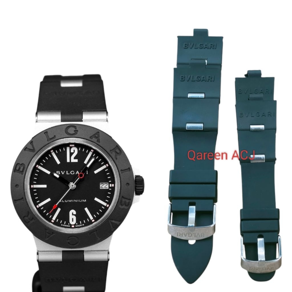 Tali Jam Tangan Bvlgari Bulgari Rubber Strap Jam Tangan Bvlgari Diagono AL38A