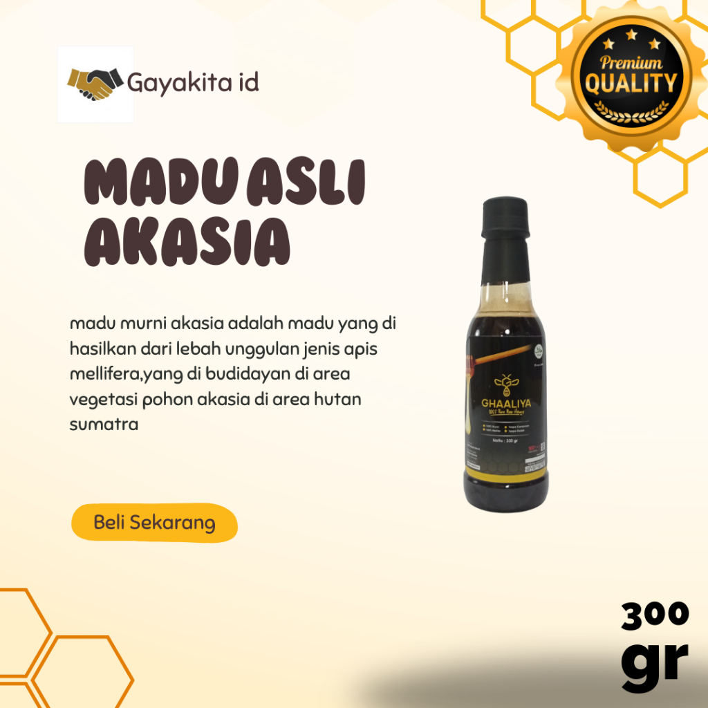 

Madu Murni Asli Nektar Akasia 300gr