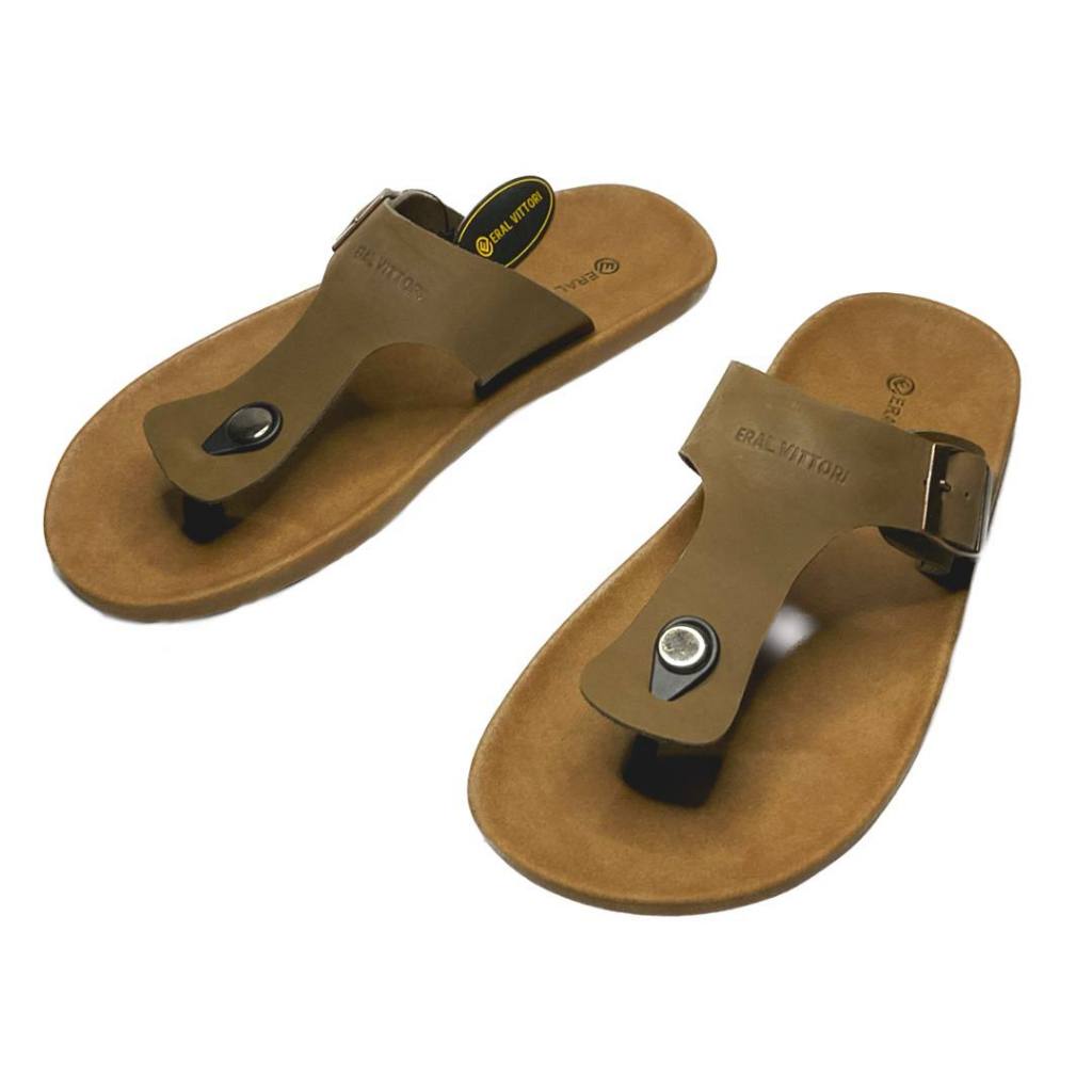 Eral Vittori - Erlux S06 Sandal Pria Kulit Harian Santai