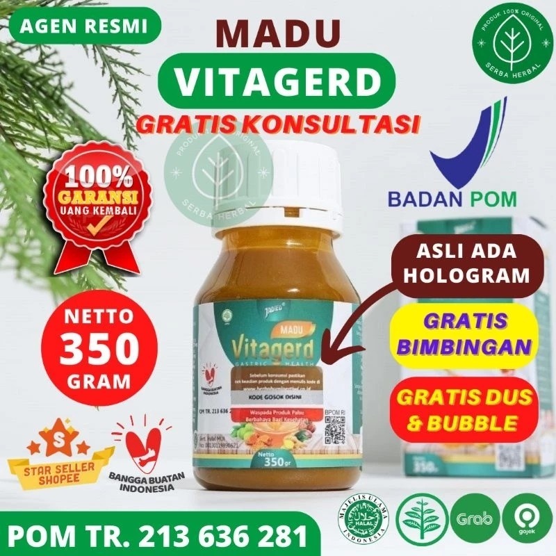 

Madu Vitagerd Herbal Untuk Menjaga Kesehatan Pencernaan Netto 350 Gram Paket 2 Botol