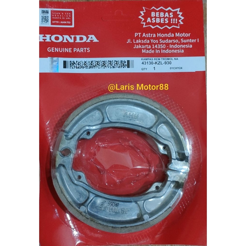 Kampas Rem Belakang Vario 125/150 Beat Spacy KZL Kampas Rem Tromol Beat, Vario,Spacy