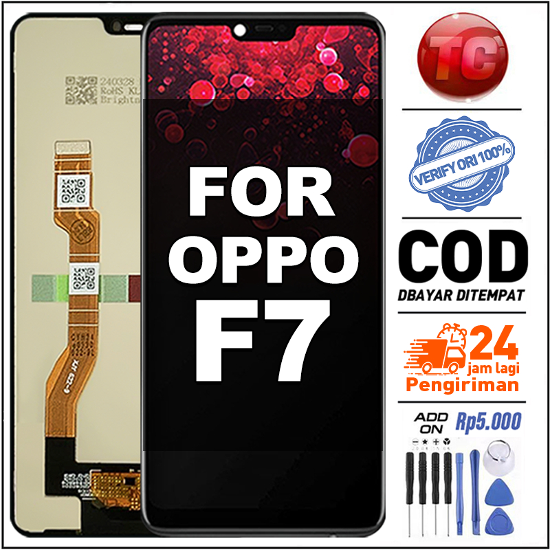 LCD For OPPO F7 Original 100% Fullset Asli Ori Touchscreen Compatible For Glass Touch Screen Digitiz