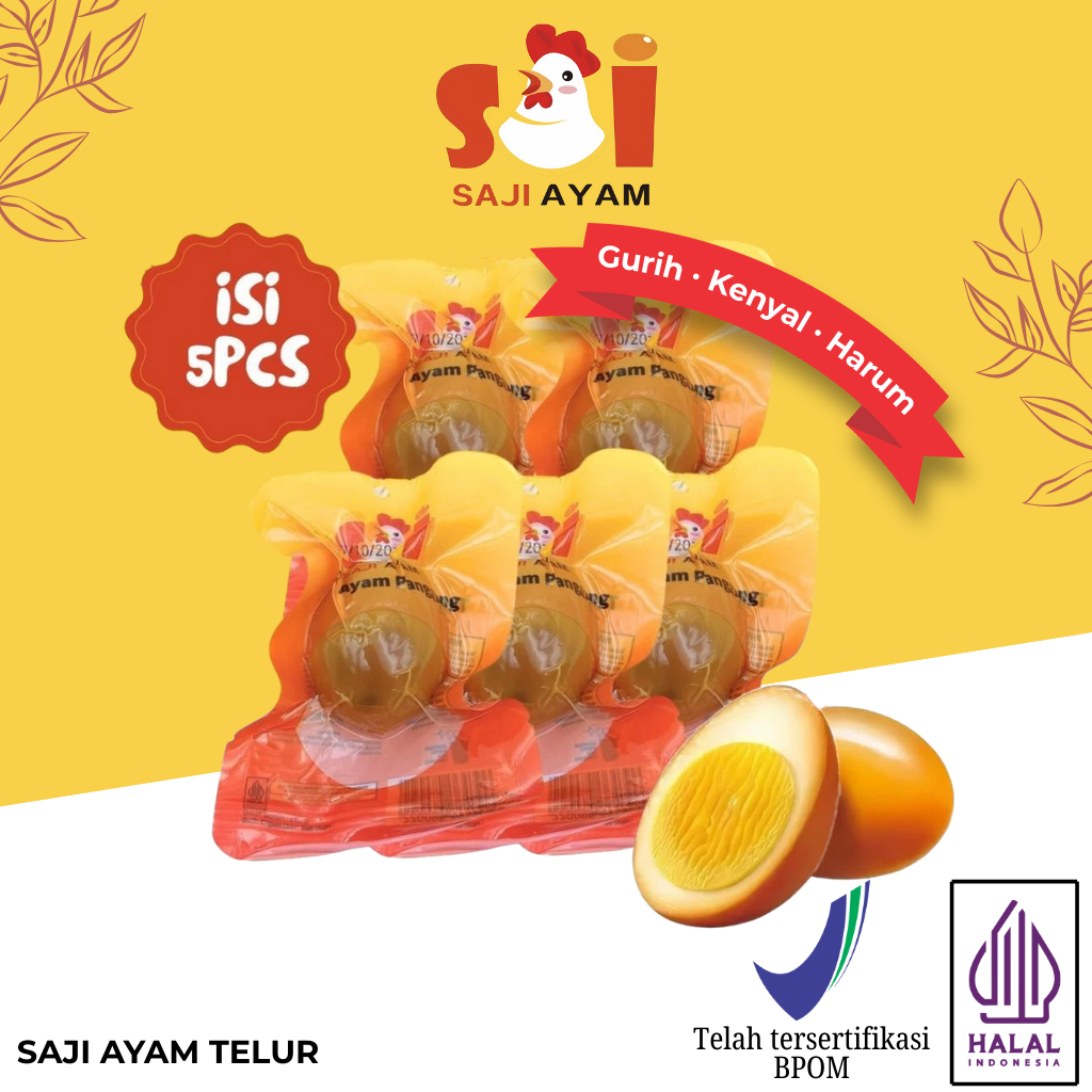 

SAJI AYAM telur ayam panggang 5 BUNGKUS/ Snack siap saji / EGG / Enak & Bergizi