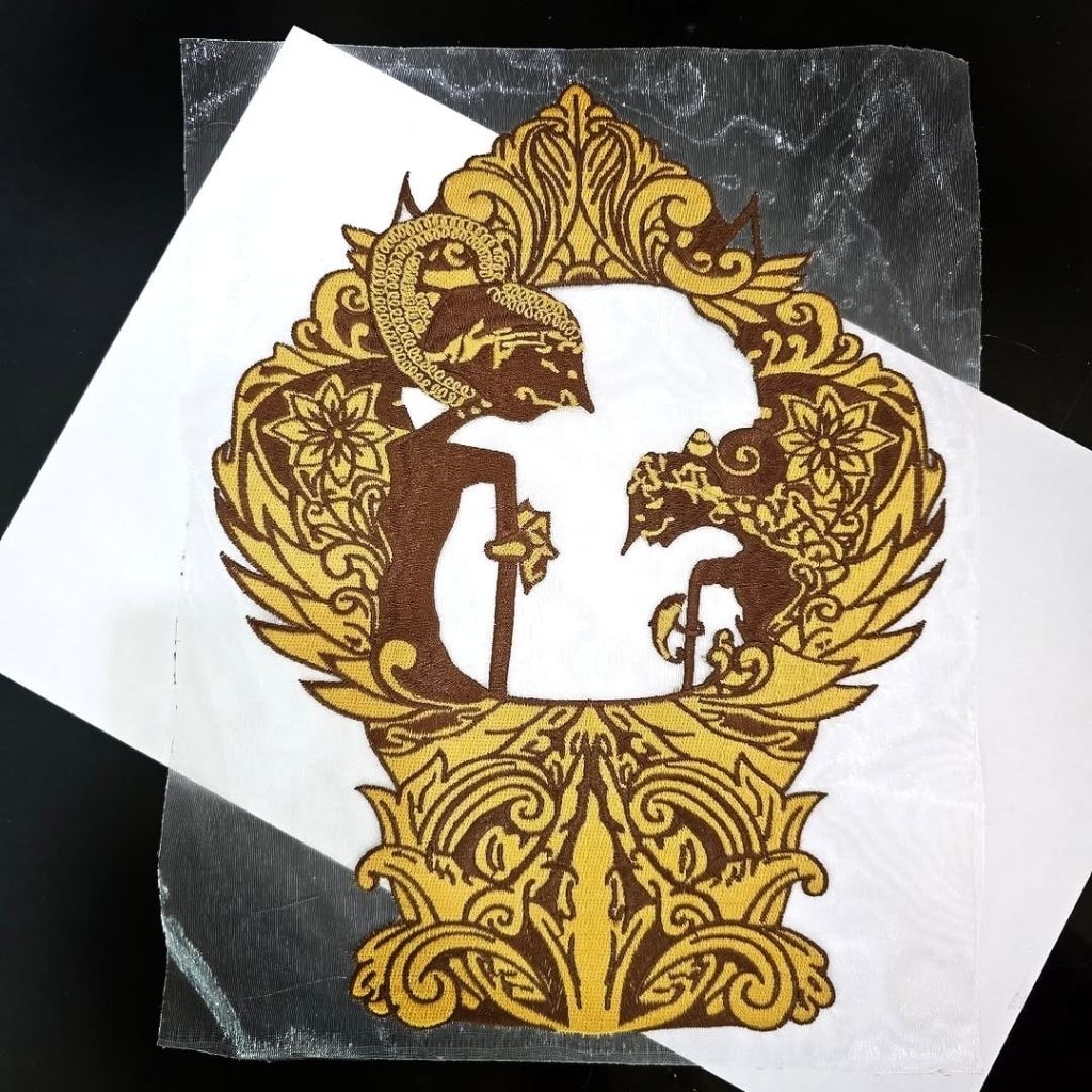 bordir gunungan wayang