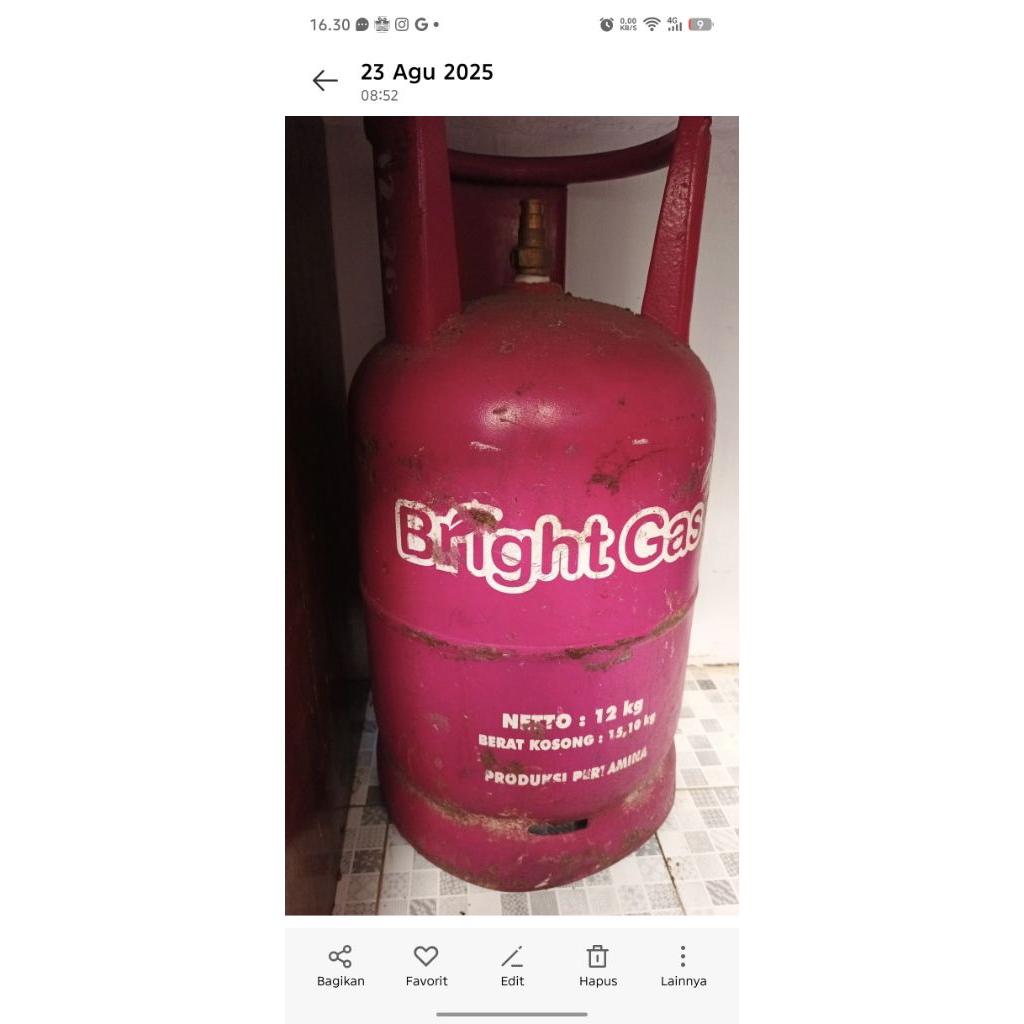 🩷FREE GIFT🩷TABUNG BRIGHT GAS LPG 12KG KOSONGAN