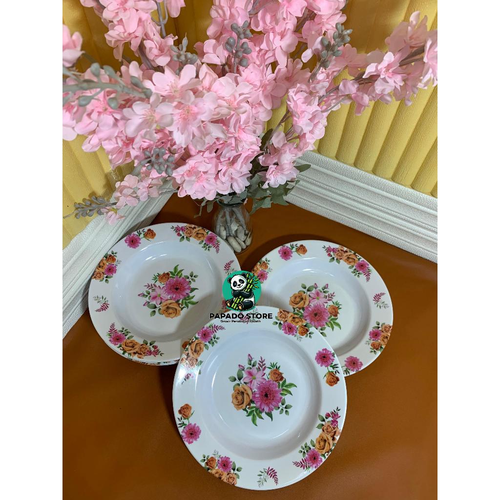piring melamine piring makan melamine piring melamine bunga piring bulat