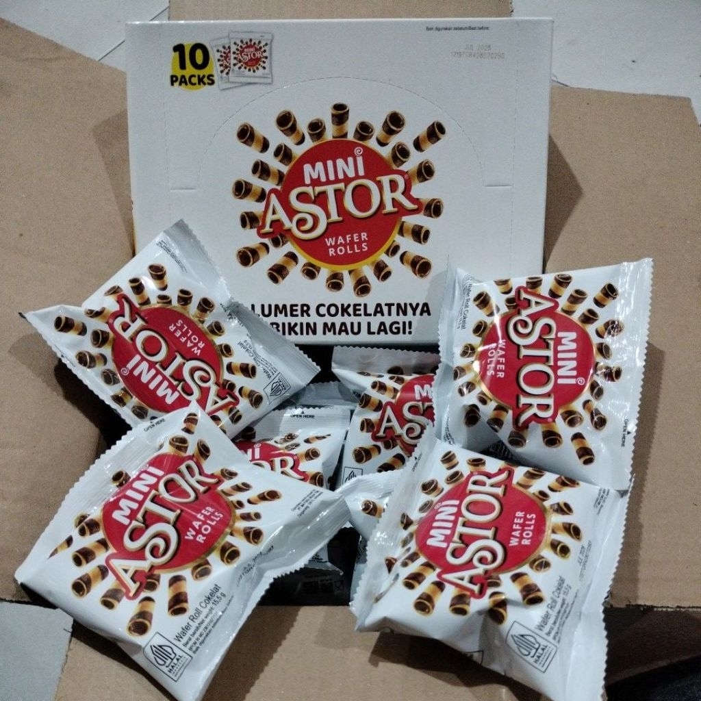 

Mini ASTOR Wafer Rolls 1 box isi 10 pcs