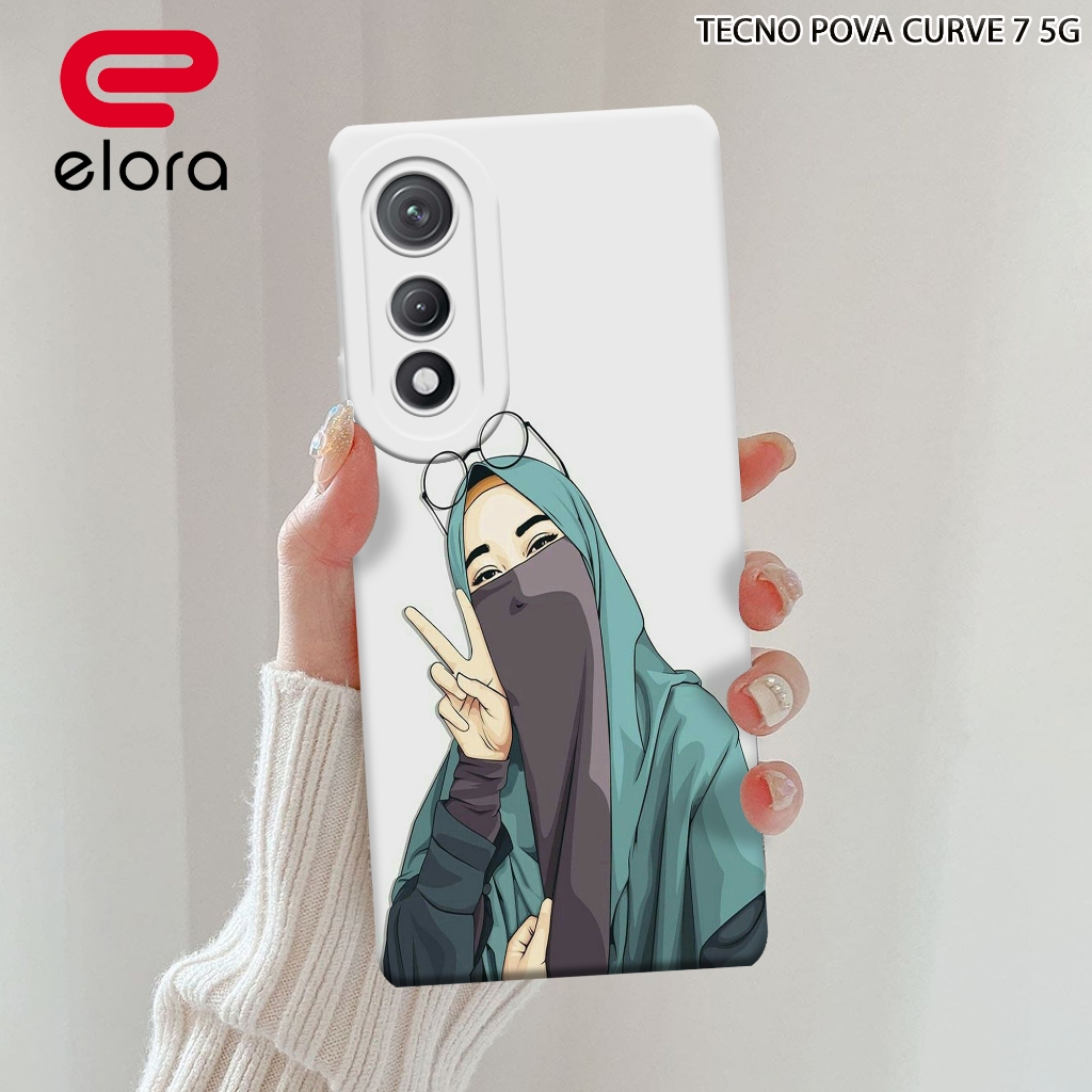 Case Tecno Pova Curve 7 5G - Elloraa.id - Casing Tecno Pova Curve 7 5G - Motif Case Hijab - Pelindun