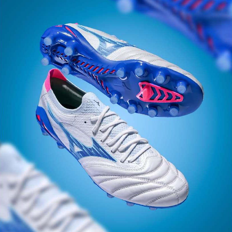 Sepatu Bola Mizuno Morelia Neo IV Beta Elite FG - White Tenager Pink P1GA254225 Original