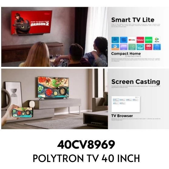 SMART TV POLYTRON 40 inch PLD-40CV8969 40 CV 8969 LED POLYTRON PLD 40 CV 8969