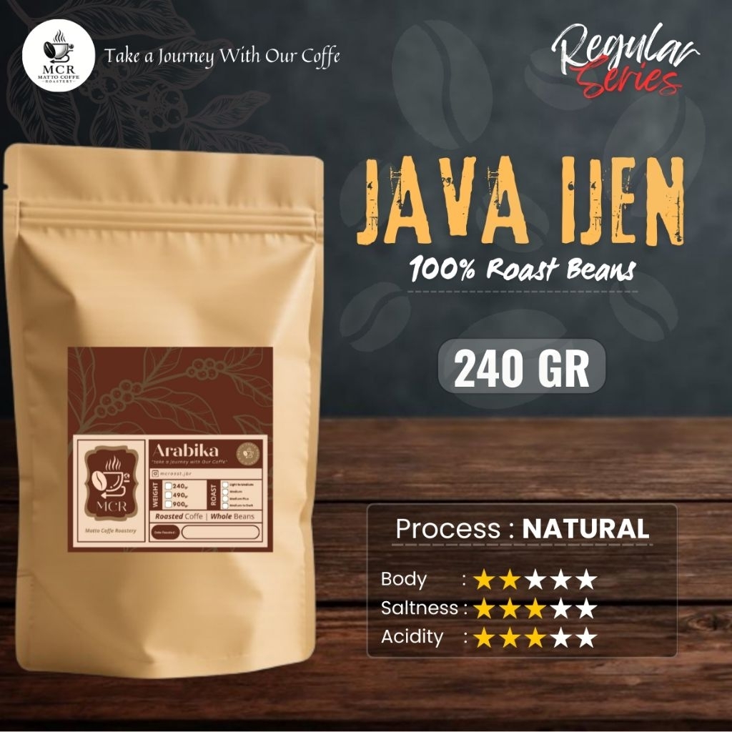 

Matto Coffe Roastery - Kopi Arabika / Arabica Java Ijen 240 Gram - Regular Series