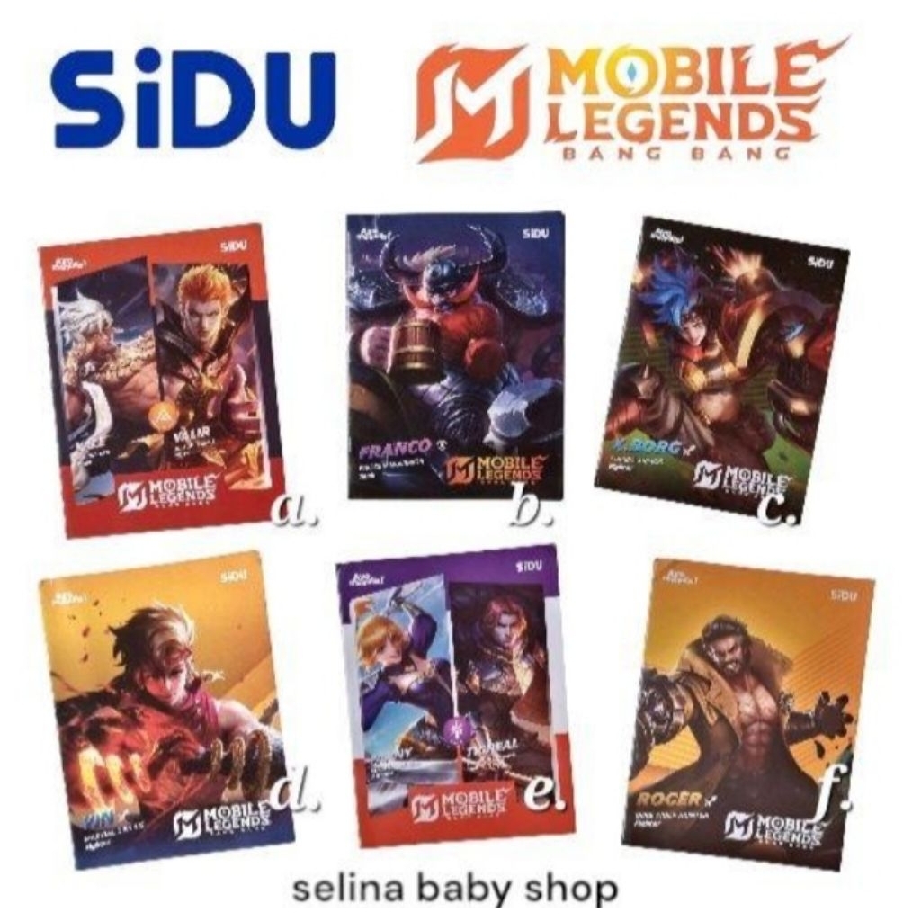 

ECER 1 pcs Buku Tulis Boxy garis halus gambar merk SIDU karakter game gaming gamers mobile legend ML paper star dan skola 38 lembar karakter lucu LABUBU kuromi sekolah back to school