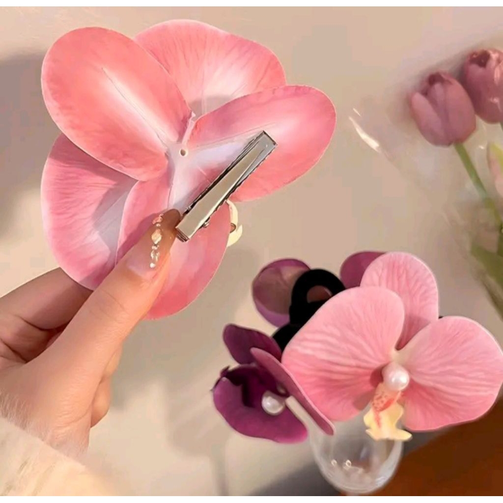 jepit rambut anggrek jepit rambut motif anggrek jepit rambut wanita jepit rambut bunga anggrek