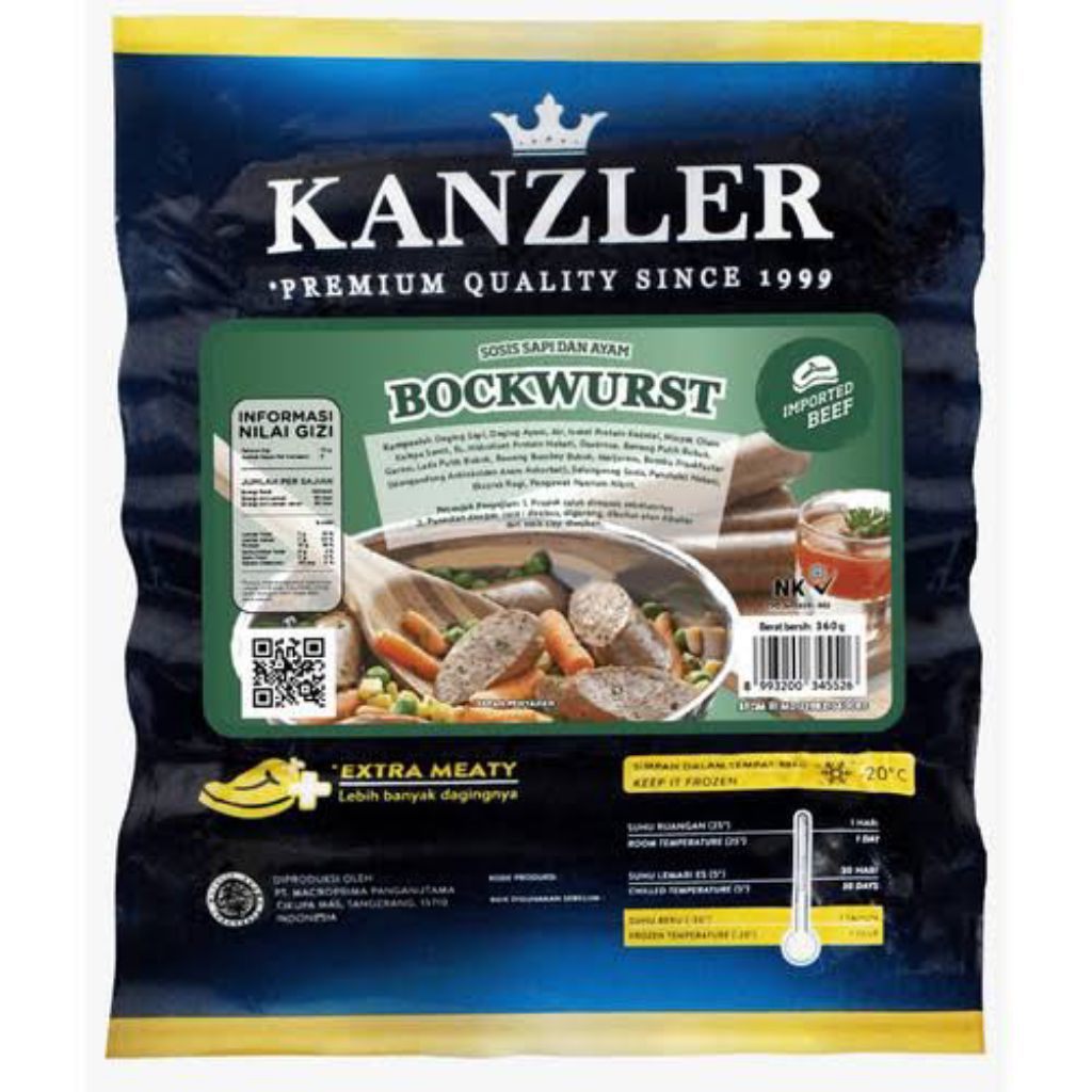 

Kanzler Bockwurst 360g isi 5pcs