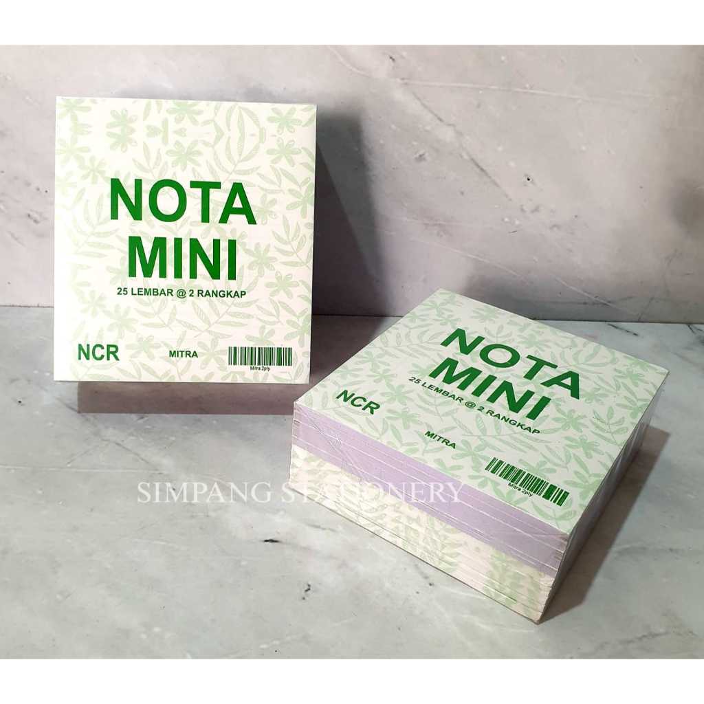 

Mitra Nota Mini 1/6 Folio 2ply NCR 10,5 x 11 cm isi 12 / pak