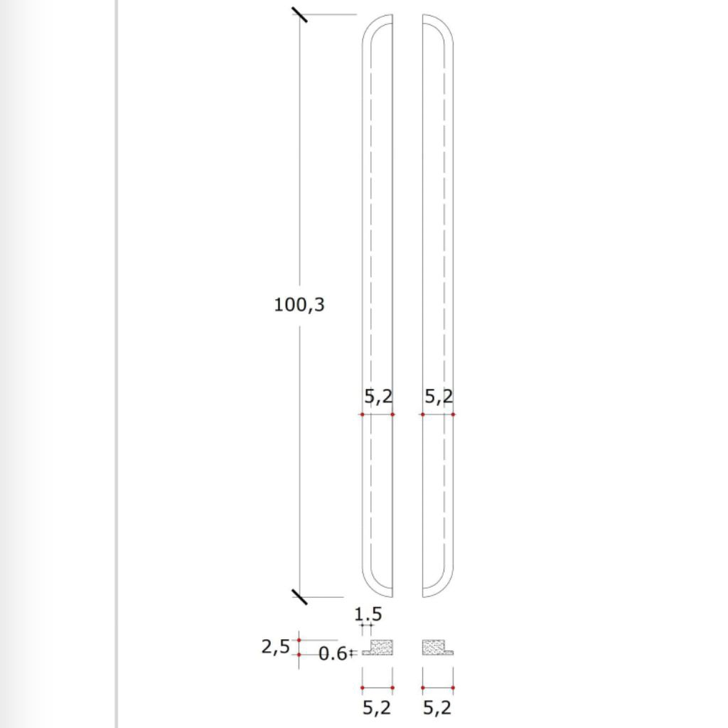 Custome handle Pintu gagang pintu kuningan antik oval 100 cm