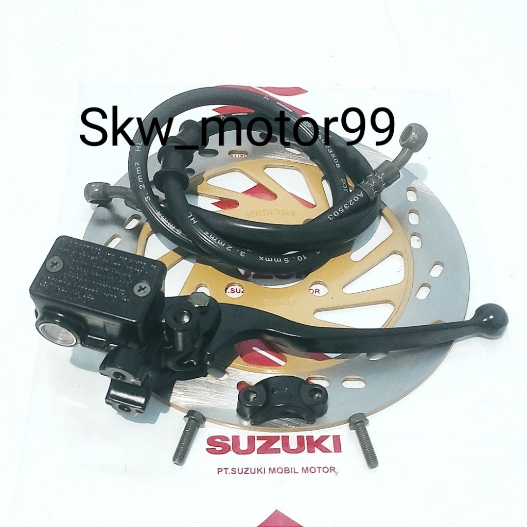 Piringan+Master Rem+Selang Rem Depan Suzuki Shogun 125 R,Shogun 125 Fd,Skywave, Arashi velg jari"